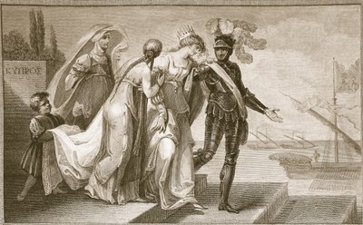 Richard I leaving Cyprus, engraved by J. Fittler, illustration from David Hume